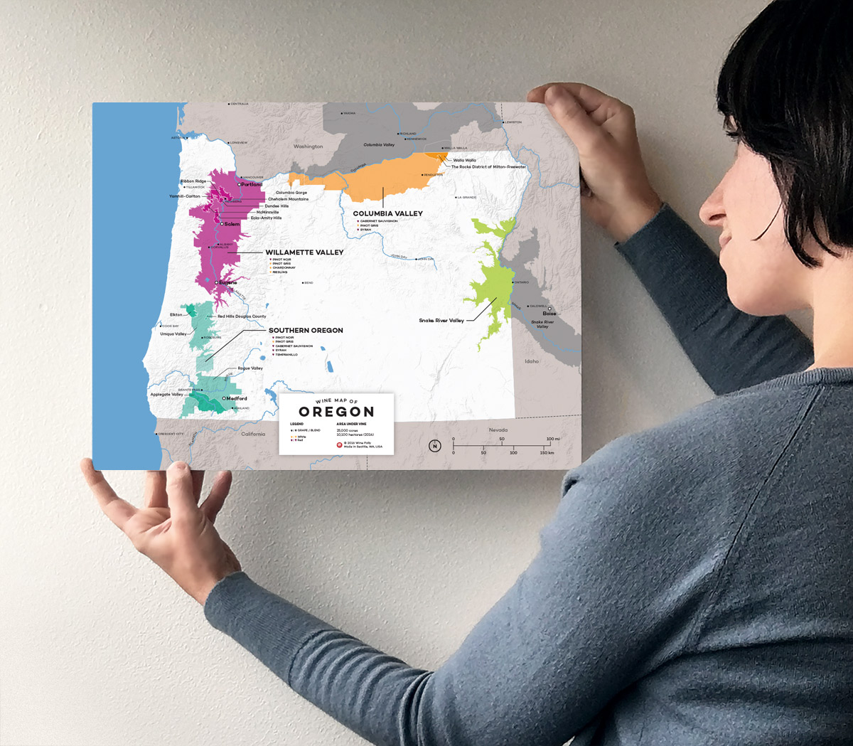 Oregon Wine Map by Wine Folly