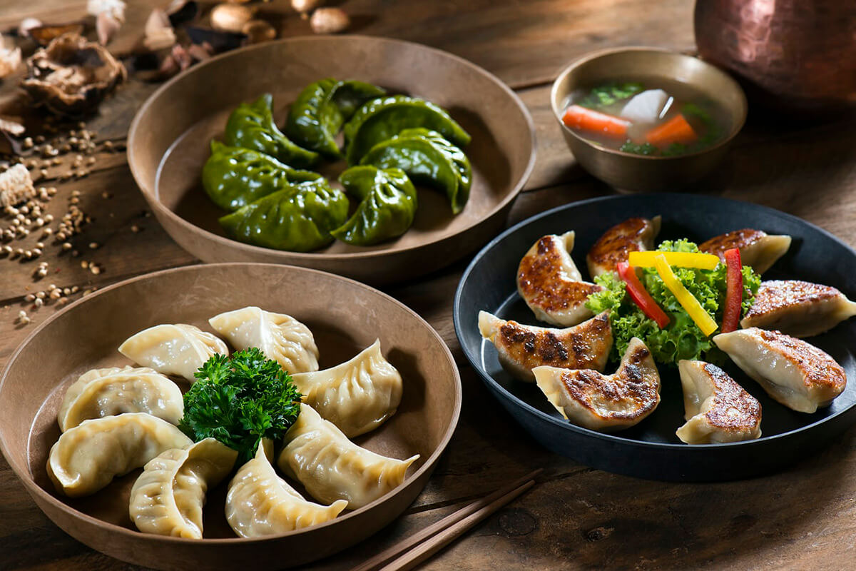 Various styles of dumplings.