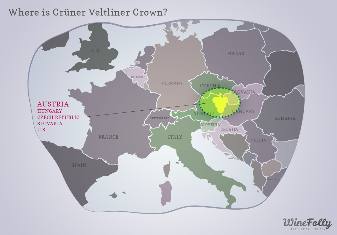 Gruner Veltliner Grown Map