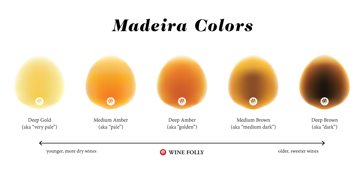 Madeira Wine Colors - Terms - copyright Wine Folly 2019