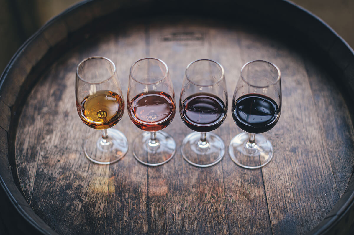 Wine antioxidants in four different types of wine.