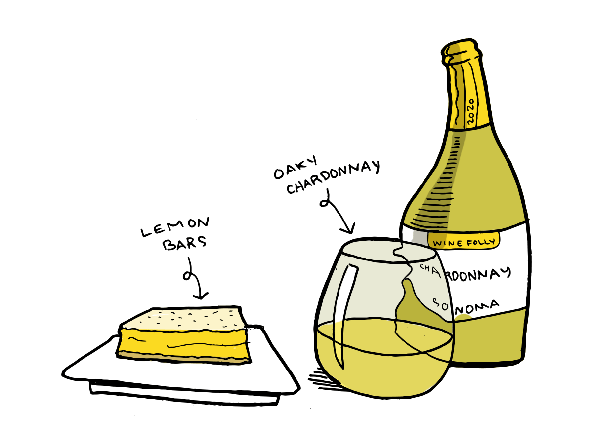 chardonnay wine and lemon bars dessert pairing
